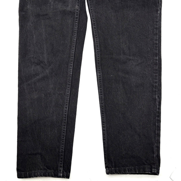 1993 Levi's 550 Black Denim High Rise Relaxed Tapered Jeans 11 29x31" USA Made - Picture 4 of 16